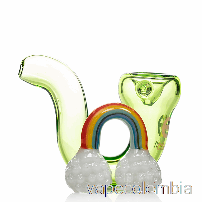 Vape Desechable Cheech Glass Rain 'n' Rainbows Pipa De Mano Verde Transparente